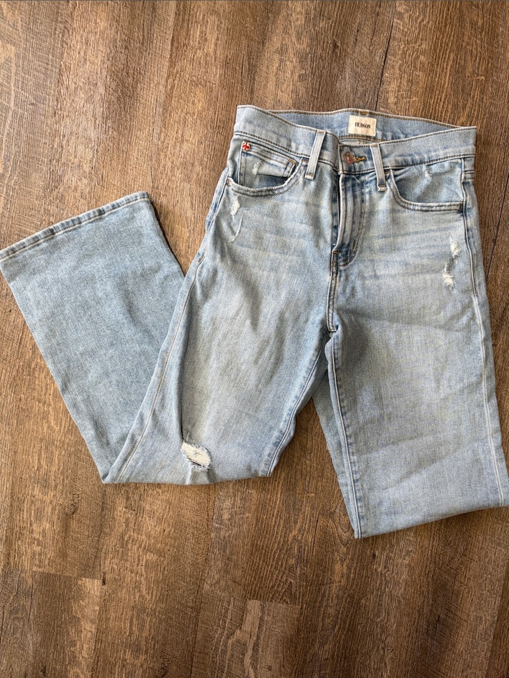 Hudson Jeans Pale Blue Straight Leg Women's Jeans
